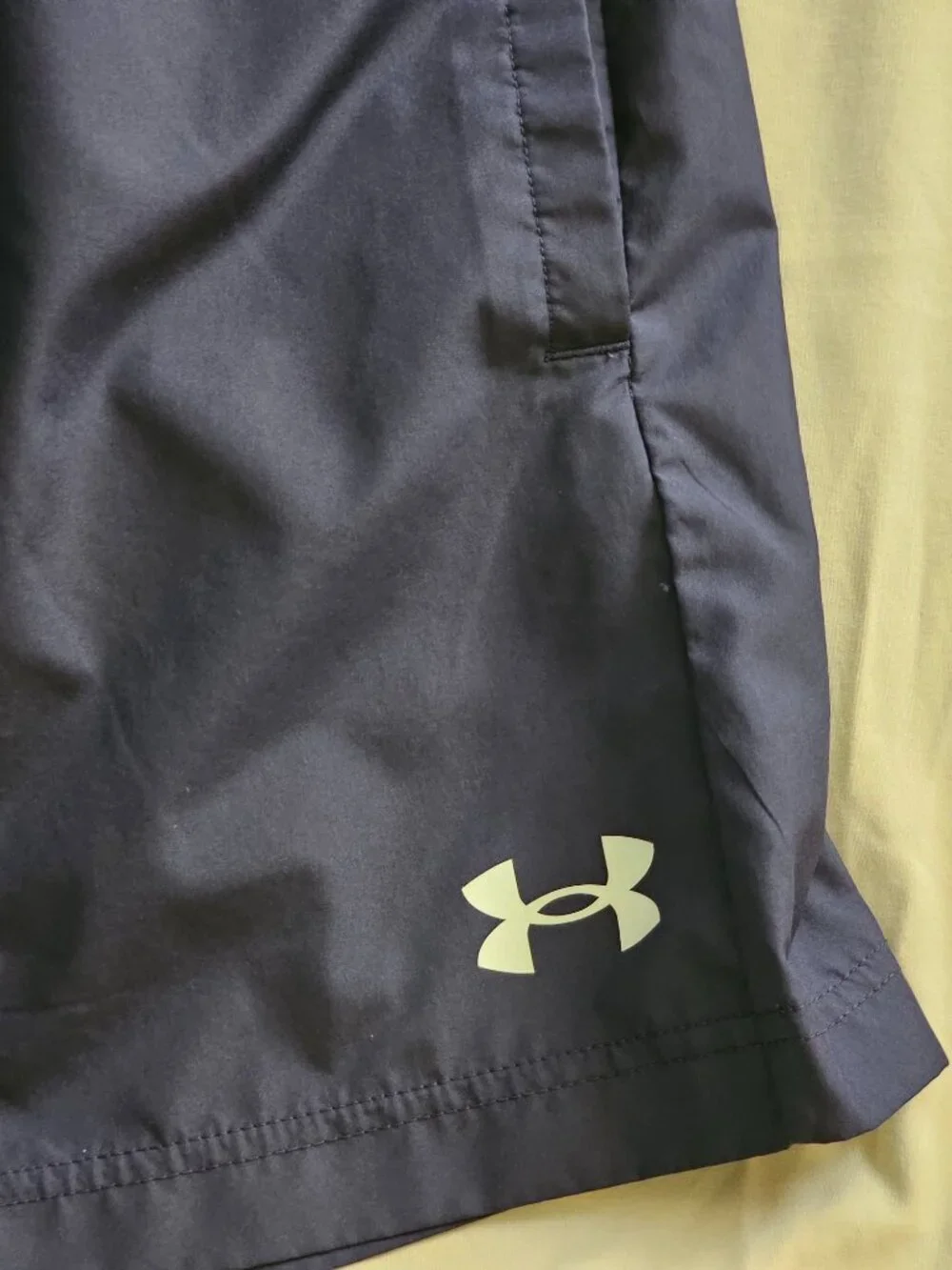 Under Armour Mens Woven Training Shorts Large Navy Blue Athletic Running Gym Gea